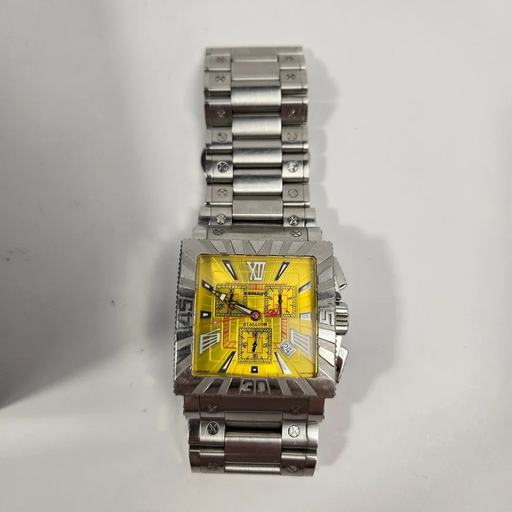 Renato Stallion Chronograph Yellow Dial Stainless Steel Limited Edition Watch